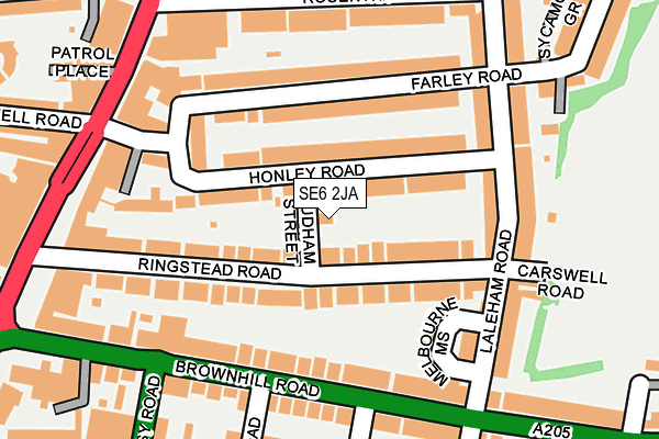 SE6 2JA map - OS OpenMap – Local (Ordnance Survey)