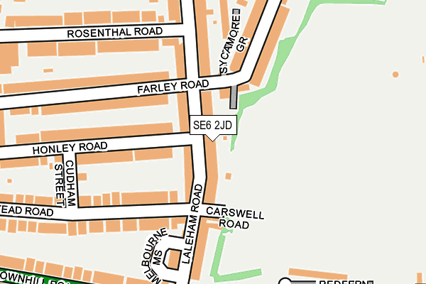 SE6 2JD map - OS OpenMap – Local (Ordnance Survey)