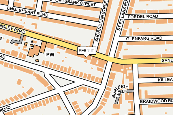 SE6 2JT map - OS OpenMap – Local (Ordnance Survey)