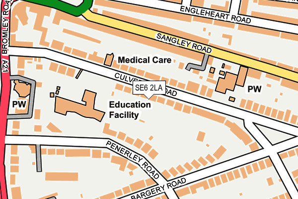 SE6 2LA map - OS OpenMap – Local (Ordnance Survey)