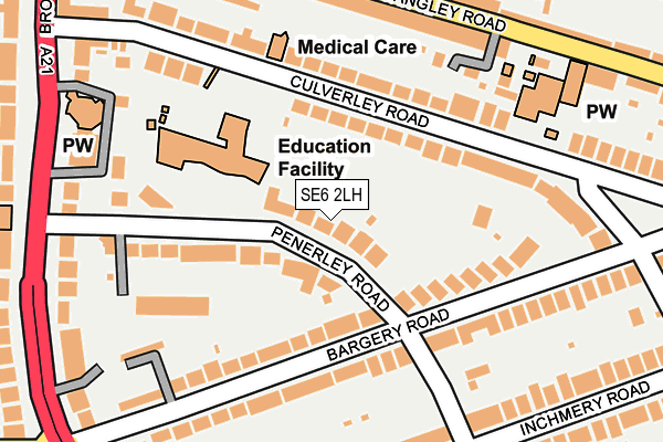 SE6 2LH map - OS OpenMap – Local (Ordnance Survey)