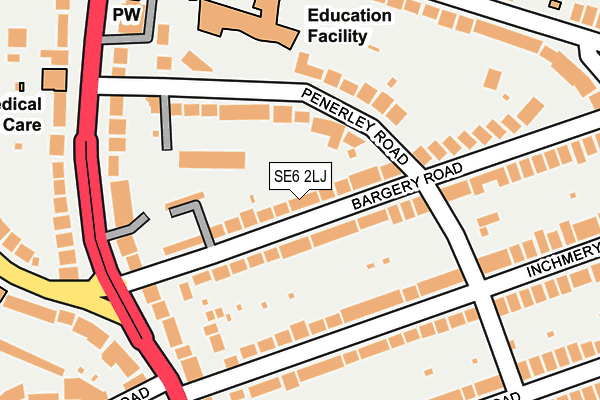 SE6 2LJ map - OS OpenMap – Local (Ordnance Survey)