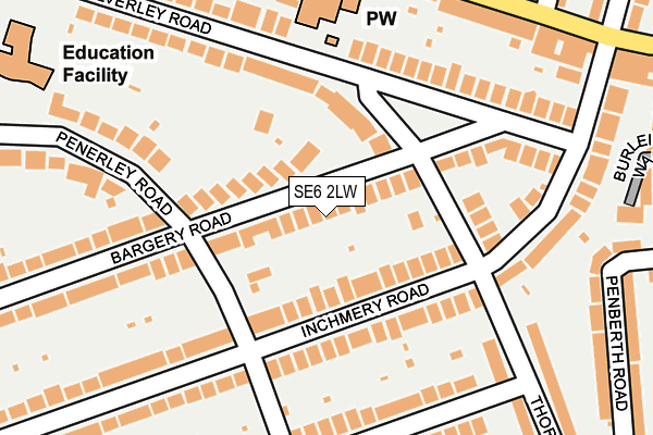 SE6 2LW map - OS OpenMap – Local (Ordnance Survey)