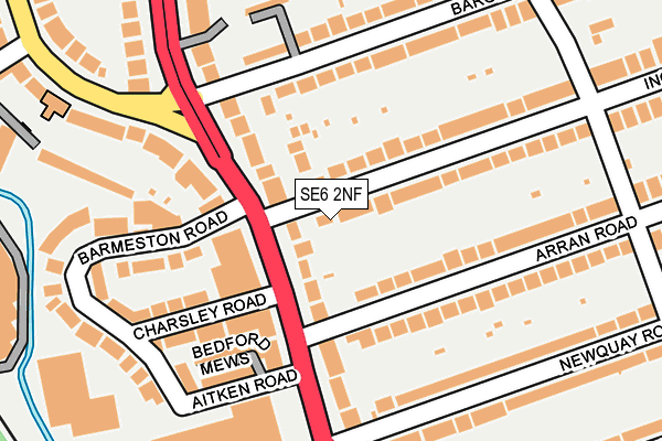 SE6 2NF map - OS OpenMap – Local (Ordnance Survey)