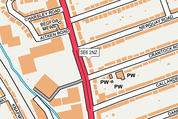 SE6 2NZ map - OS OpenMap – Local (Ordnance Survey)