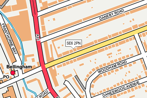 SE6 2PN map - OS OpenMap – Local (Ordnance Survey)