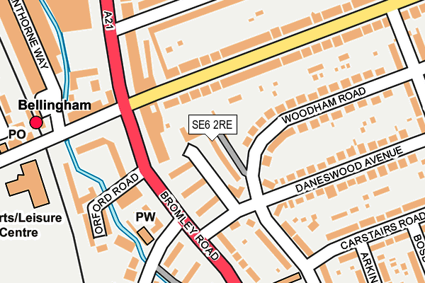 SE6 2RE map - OS OpenMap – Local (Ordnance Survey)