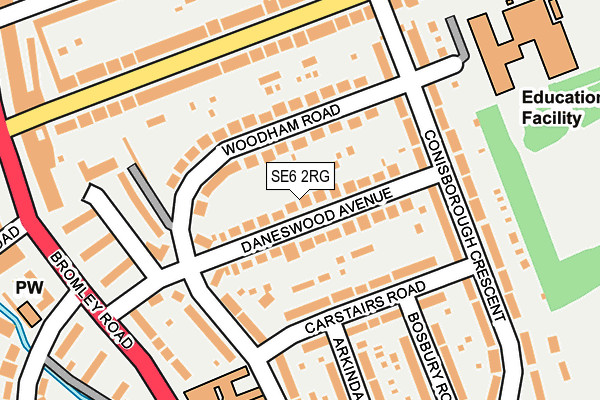 SE6 2RG map - OS OpenMap – Local (Ordnance Survey)