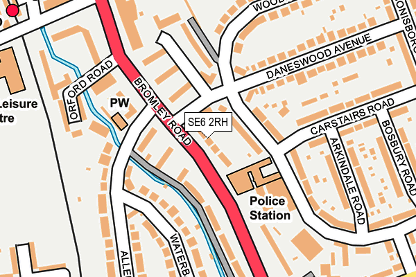 SE6 2RH map - OS OpenMap – Local (Ordnance Survey)