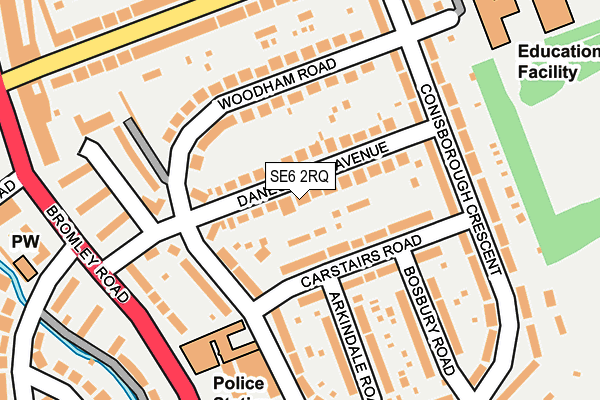 SE6 2RQ map - OS OpenMap – Local (Ordnance Survey)