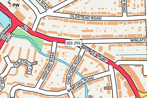 SE6 2RX map - OS OpenMap – Local (Ordnance Survey)