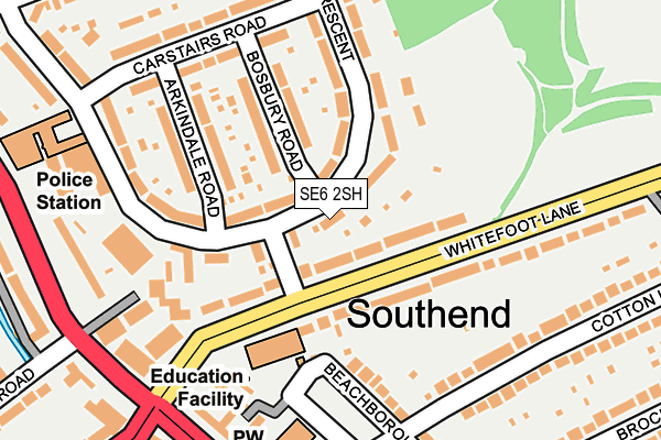 SE6 2SH map - OS OpenMap – Local (Ordnance Survey)