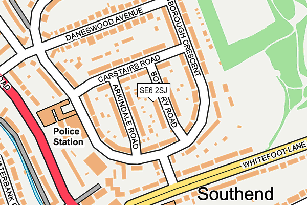 SE6 2SJ map - OS OpenMap – Local (Ordnance Survey)