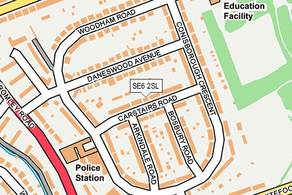 SE6 2SL map - OS OpenMap – Local (Ordnance Survey)