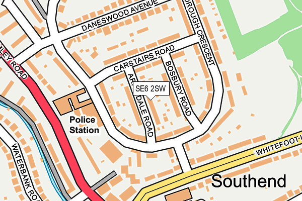 SE6 2SW map - OS OpenMap – Local (Ordnance Survey)