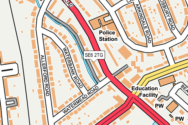 SE6 2TG map - OS OpenMap – Local (Ordnance Survey)