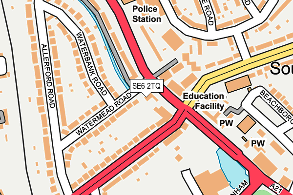SE6 2TQ map - OS OpenMap – Local (Ordnance Survey)