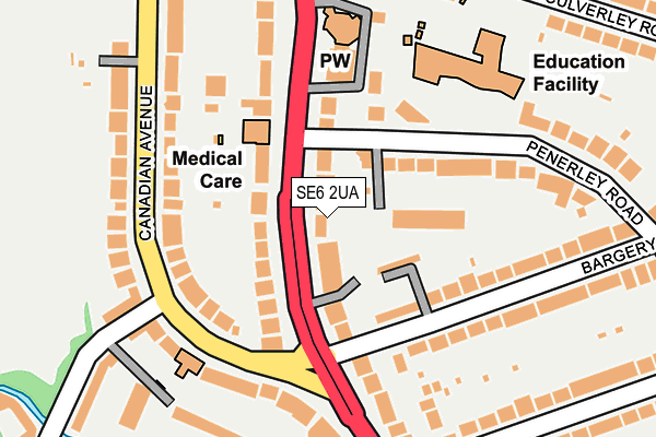 SE6 2UA map - OS OpenMap – Local (Ordnance Survey)