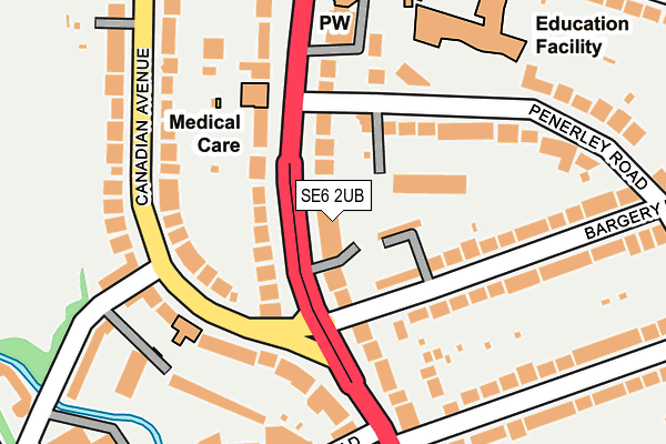 SE6 2UB map - OS OpenMap – Local (Ordnance Survey)