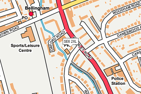 SE6 2XL map - OS OpenMap – Local (Ordnance Survey)