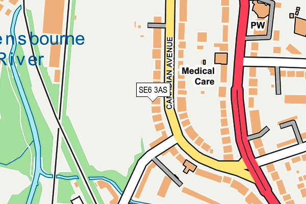 SE6 3AS map - OS OpenMap – Local (Ordnance Survey)