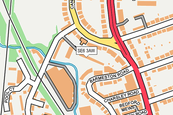 SE6 3AW map - OS OpenMap – Local (Ordnance Survey)