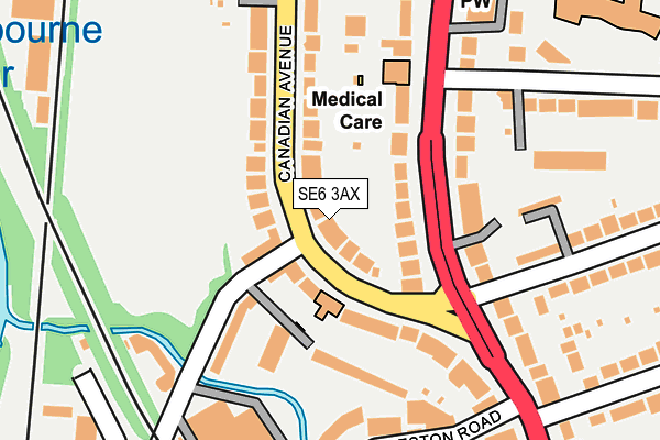 SE6 3AX map - OS OpenMap – Local (Ordnance Survey)