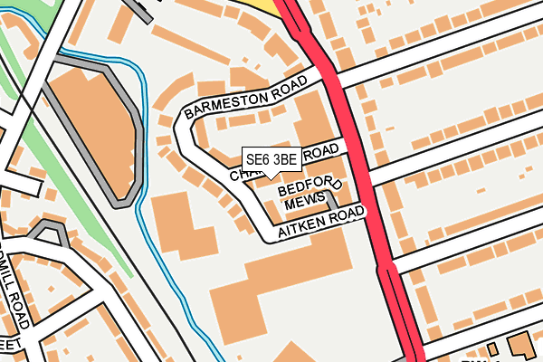 SE6 3BE map - OS OpenMap – Local (Ordnance Survey)