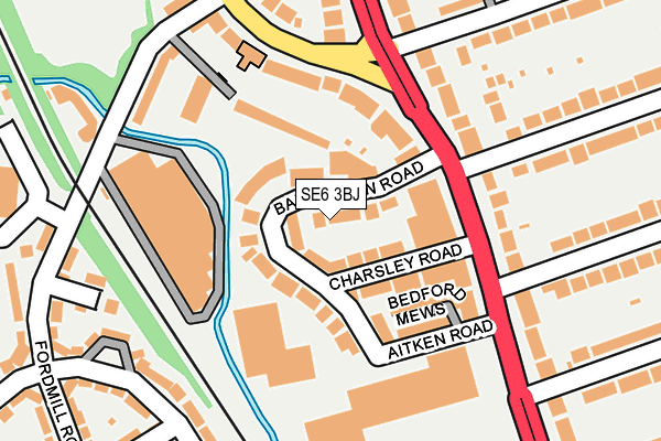 SE6 3BJ map - OS OpenMap – Local (Ordnance Survey)