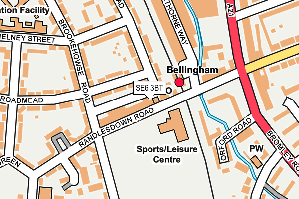 Map of BELLINGHAM DRY CLEANERS LTD at local scale