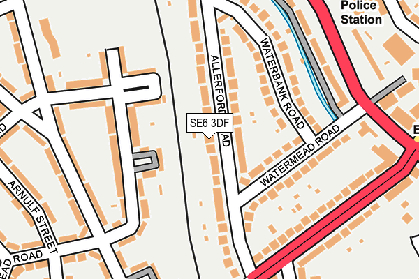 SE6 3DF map - OS OpenMap – Local (Ordnance Survey)