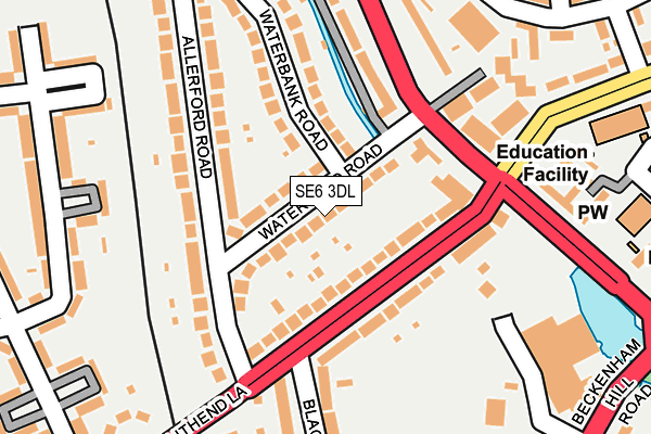 SE6 3DL map - OS OpenMap – Local (Ordnance Survey)