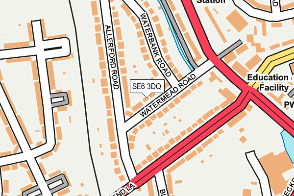 SE6 3DQ map - OS OpenMap – Local (Ordnance Survey)