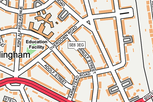 SE6 3EG map - OS OpenMap – Local (Ordnance Survey)