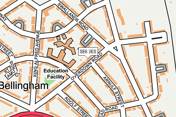 SE6 3ES map - OS OpenMap – Local (Ordnance Survey)