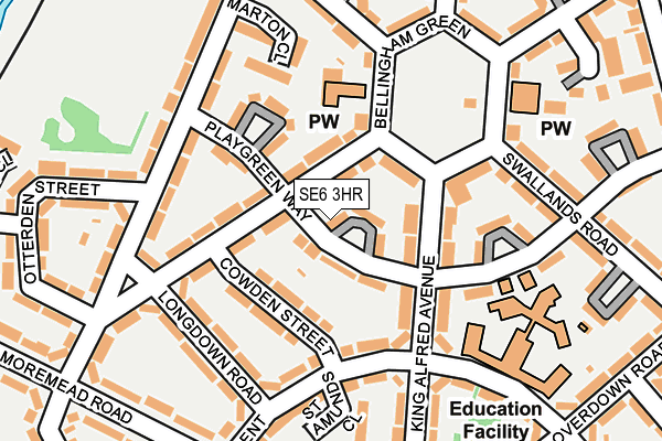 SE6 3HR map - OS OpenMap – Local (Ordnance Survey)