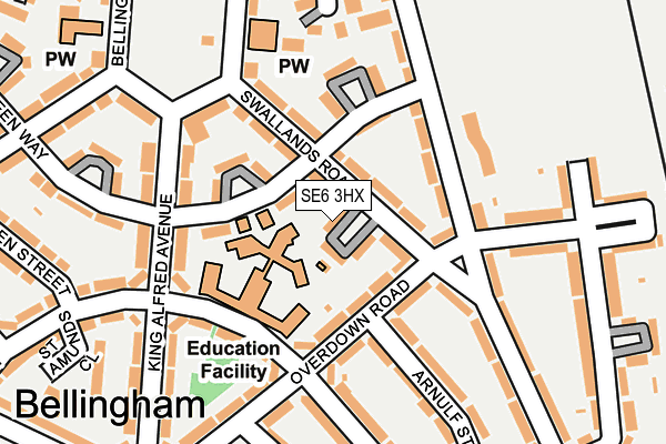 SE6 3HX map - OS OpenMap – Local (Ordnance Survey)