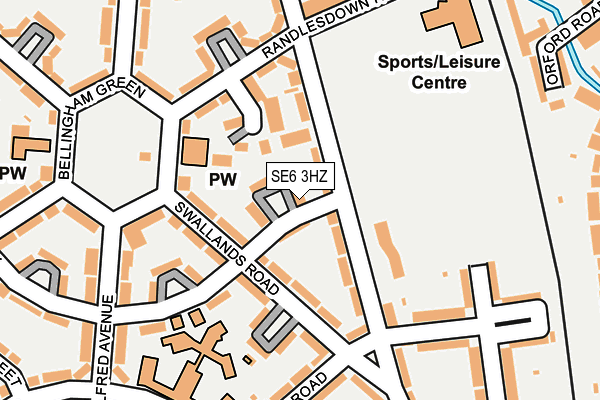 SE6 3HZ map - OS OpenMap – Local (Ordnance Survey)