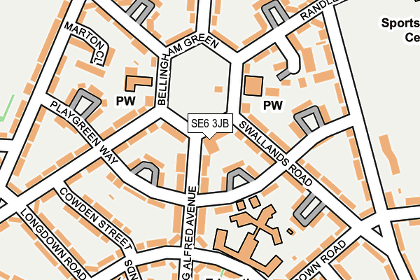 SE6 3JB map - OS OpenMap – Local (Ordnance Survey)