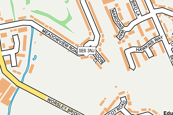 SE6 3NJ map - OS OpenMap – Local (Ordnance Survey)