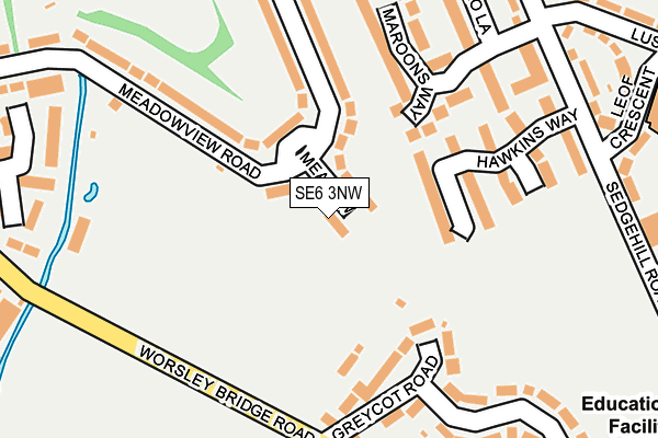 SE6 3NW map - OS OpenMap – Local (Ordnance Survey)