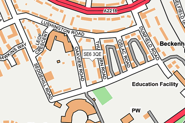 SE6 3QE map - OS OpenMap – Local (Ordnance Survey)