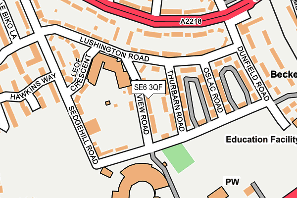 SE6 3QF map - OS OpenMap – Local (Ordnance Survey)