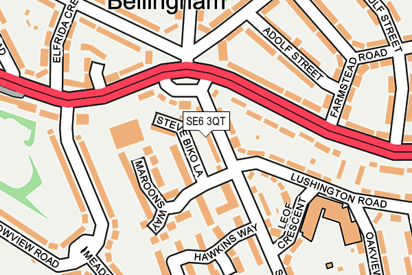 SE6 3QT map - OS OpenMap – Local (Ordnance Survey)