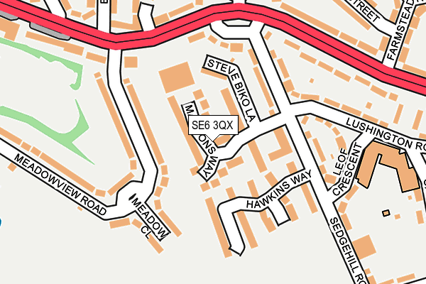 SE6 3QX map - OS OpenMap – Local (Ordnance Survey)