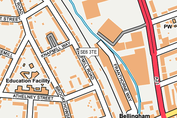 SE6 3TE map - OS OpenMap – Local (Ordnance Survey)