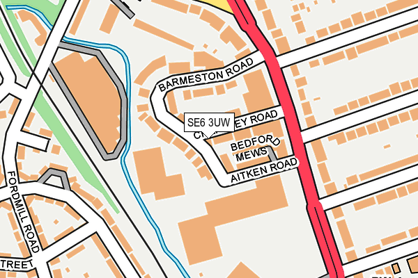 SE6 3UW map - OS OpenMap – Local (Ordnance Survey)