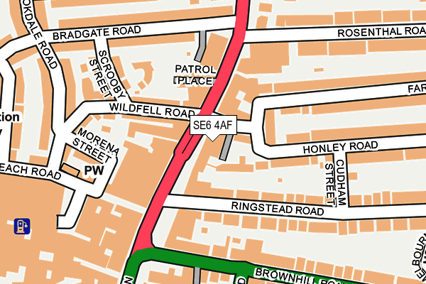 Map of CATFORD KEBAB HOUSE LTD at local scale