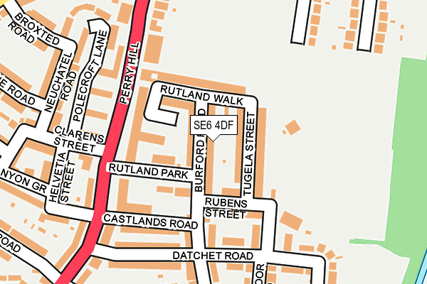 SE6 4DF map - OS OpenMap – Local (Ordnance Survey)