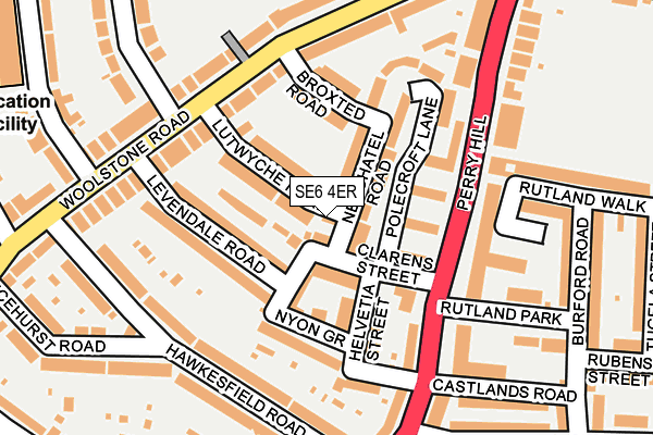 SE6 4ER map - OS OpenMap – Local (Ordnance Survey)